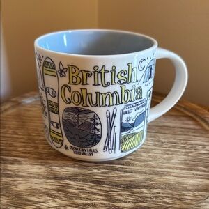 British Columbia Illustrated Mug - White and Yellow